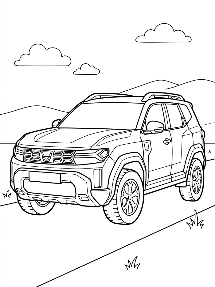 Coloriage Voiture Dacia Bigster