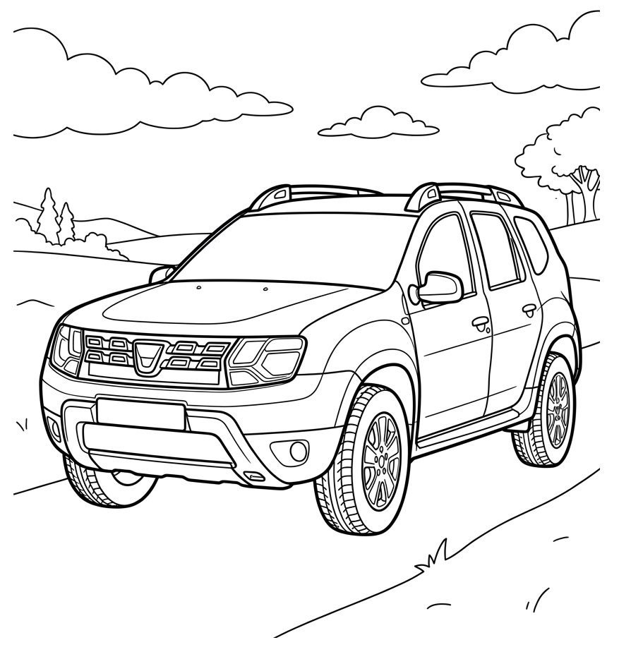 Coloriage Voiture Dacia Duster