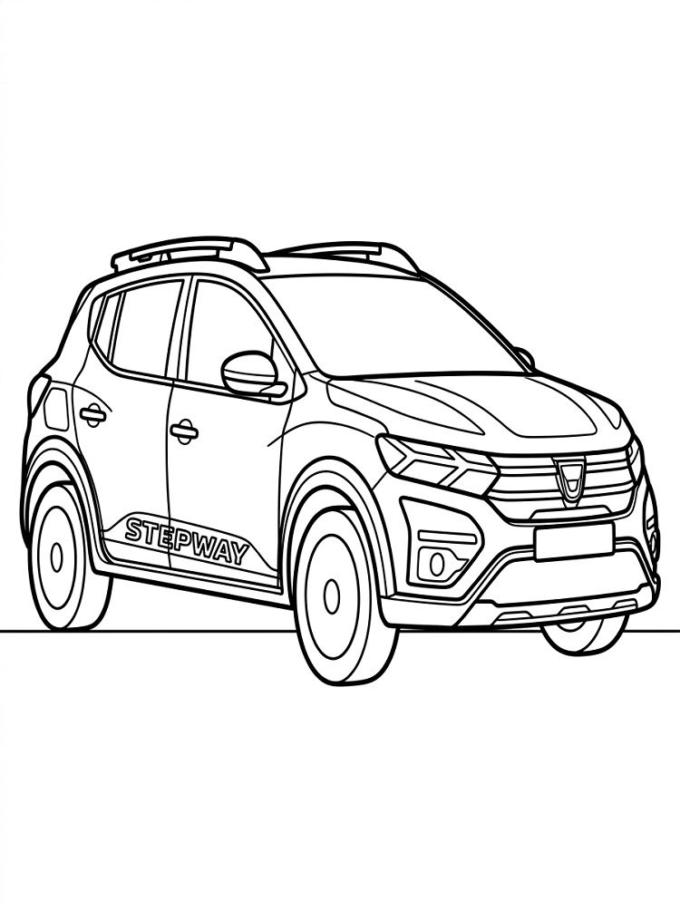 Coloriage Voiture Dacia Sandero Stepway