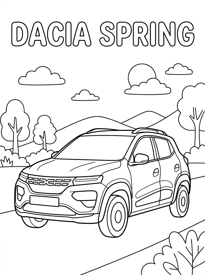 Coloriage Voiture Dacia Spring