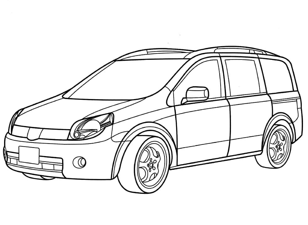 Coloriage Voiture Nissan Lafesta Minivan