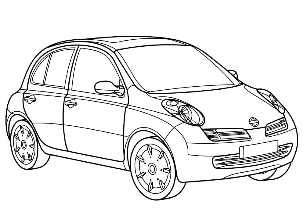 Coloriage Voiture Nissan Micra