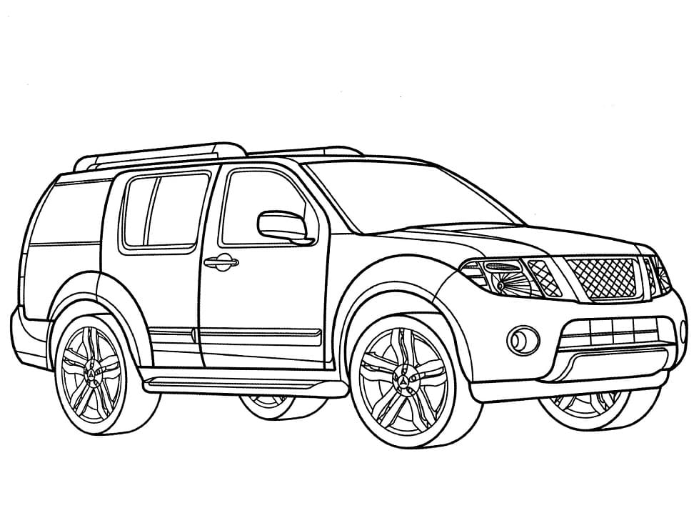 Coloriage Voiture Nissan Pathfinder