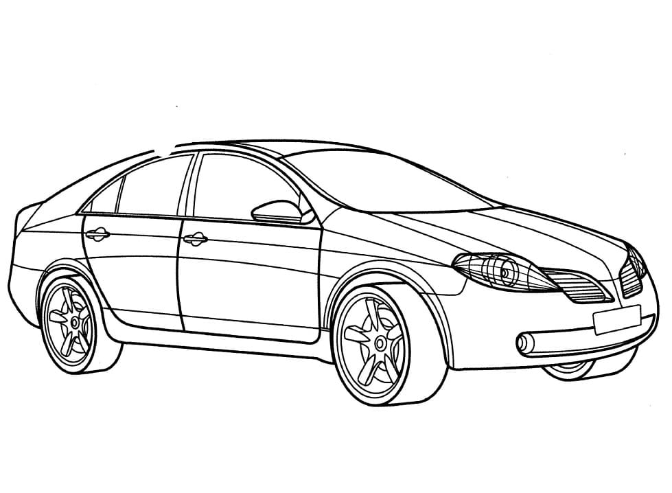 Coloriage Voiture Nissan Primera